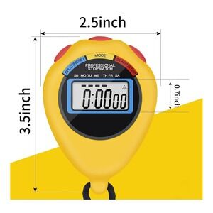 6 Pack Multi-Function Electronic Digital Sport Stopwatch Timer, Large Display